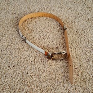 Brighton leather tan and white reversible belt size M (30).